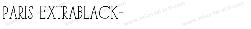 Paris ExtraBlack字体转换